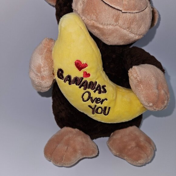 Dan Dee Brown Monkey Plush Bananas Over You 11" Stuffed Animal Toy Waffle Weave - Picture 2 of 8